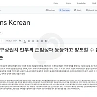 웹사이트 제작에 필요한 웹폰트 모음