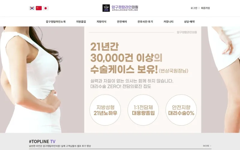 성형외과 다국어 홈페이지 제작 및 유지보수 서비스