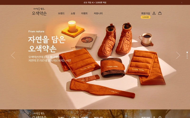 한방건강용품 브랜드 쇼핑몰, 오색약손