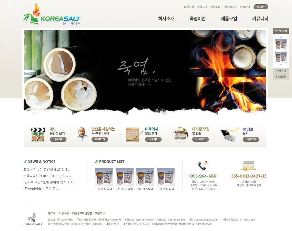 기업 홈페이지, 코리아솔트
