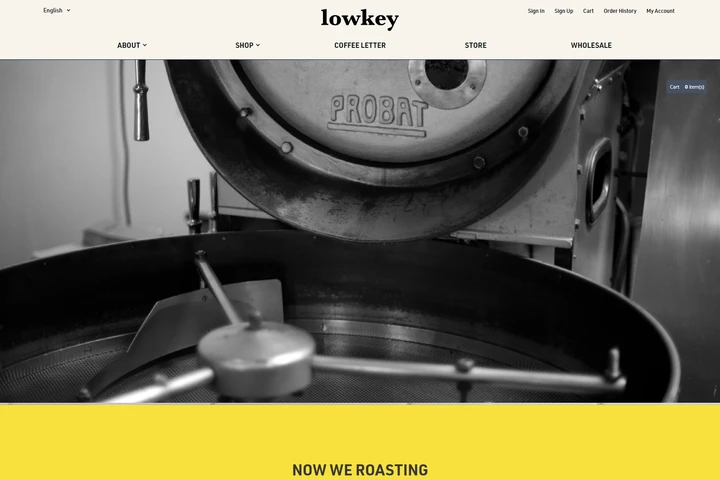 커피 브랜드 쇼핑몰, 로우키