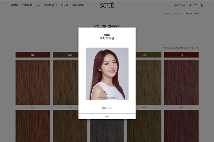 쇼핑몰 유지보수와 컬러 차트 기능 개선