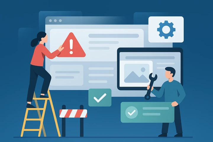 자주 발생하는 웹사이트 유지보수 작업 예시