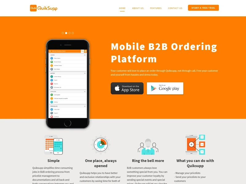 스타트업 홈페이지, Quiksupp