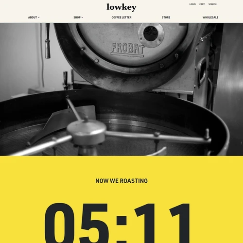 커피 브랜드 쇼핑몰, 로우키