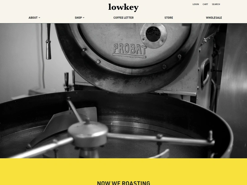 커피 브랜드 쇼핑몰, 로우키