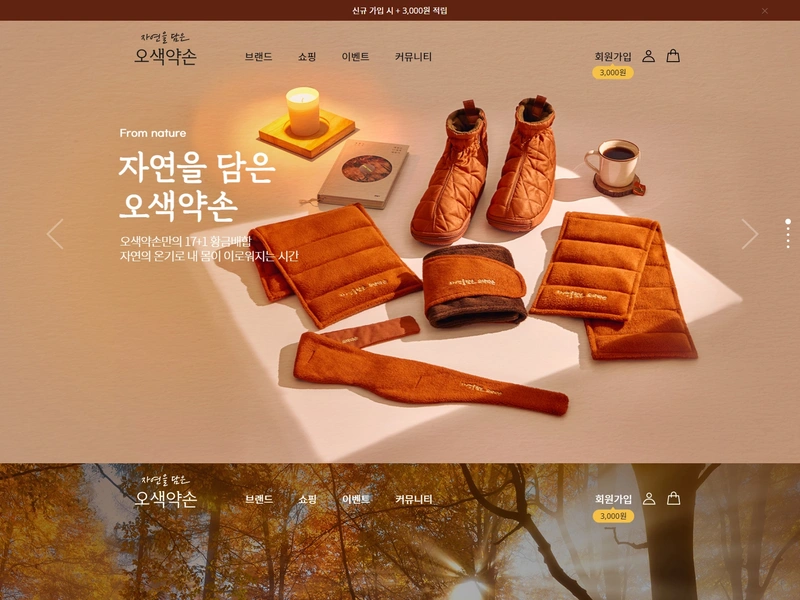 한방건강용품 브랜드 쇼핑몰, 오색약손